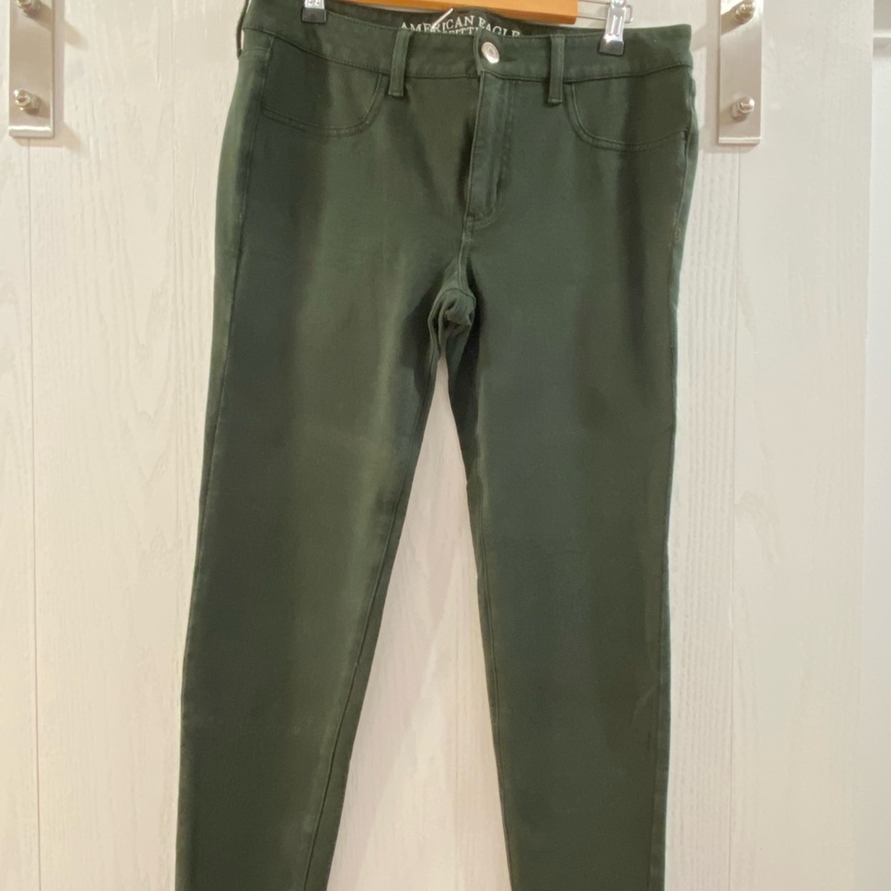 Green American Eagle knit Jeggings